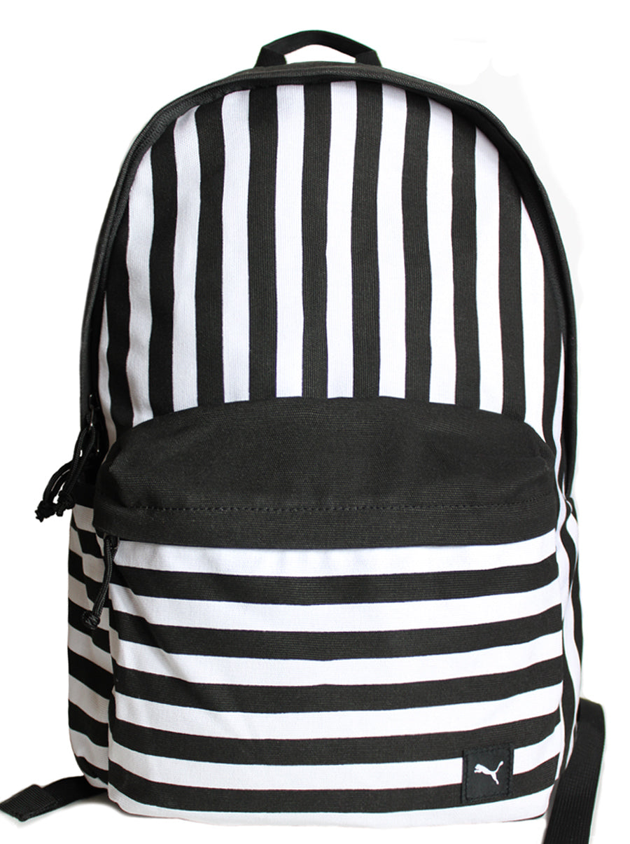 adidas black and white striped backpack Striped Backpack