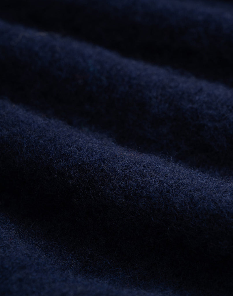 Photo 2 of 2 Close-up of dark blue wool texture