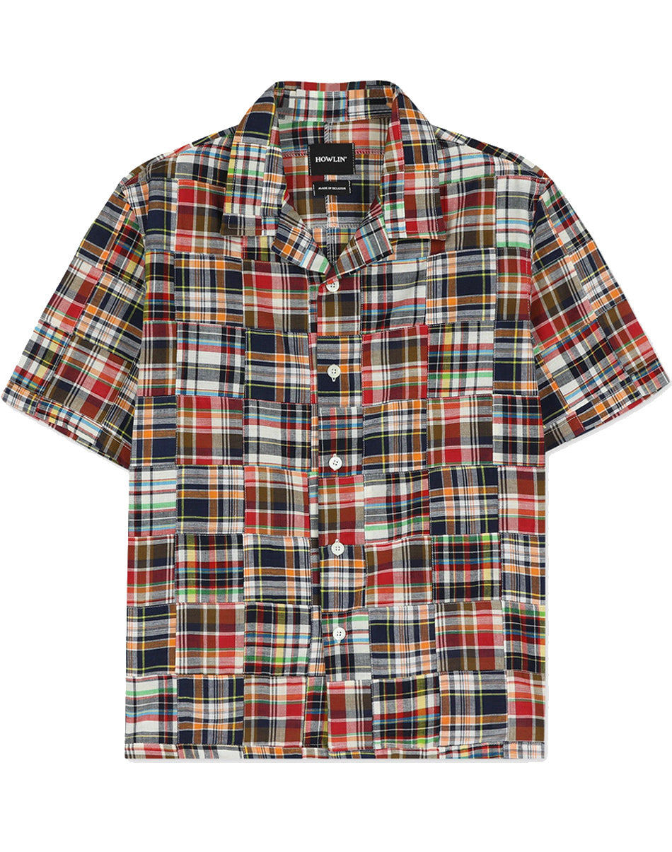 Ameri VINTAGE - アメリ MADRAS CHECK FRILL COLLAR SHIRT O'Connell's Authentic India Madras - Short Sleeve Shirt