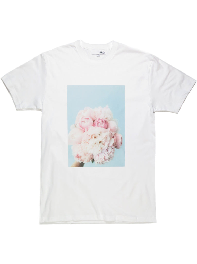 White & Pink Bouqet Tee